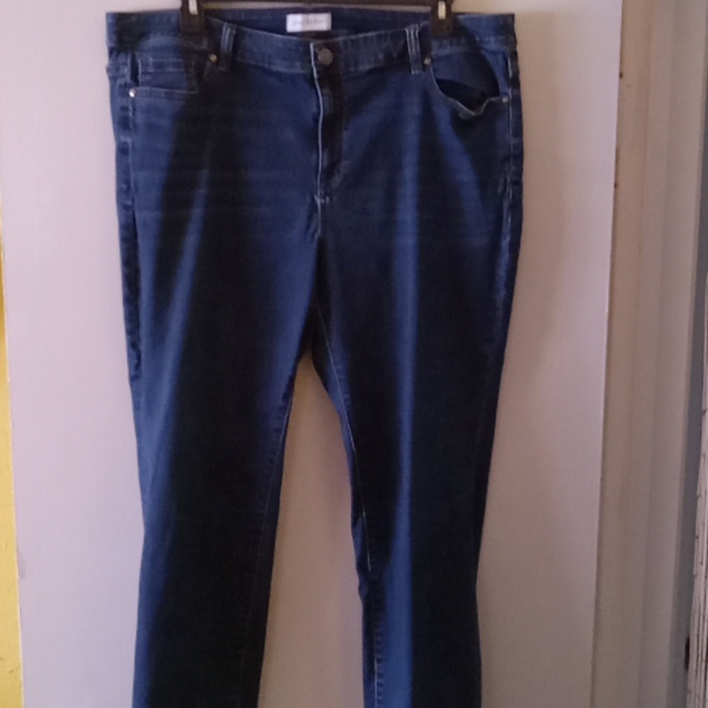 Lane Bryant Signature Fit Mid Rise Dark Blue Jeans